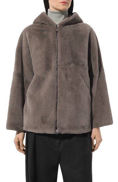 Шуба из кролика MANZONI24, арт. 23M1221-RT, фото 3