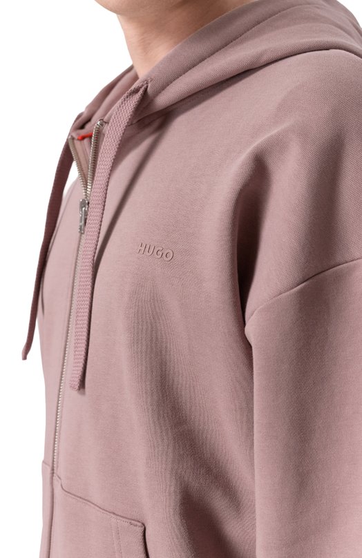 Хлопковая толстовка HUGO 50548651 Розовый  50548651 Фото 5
