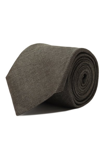Мужской галстук из шелка и льна CORNELIANI, арт. 93U302-9320317
