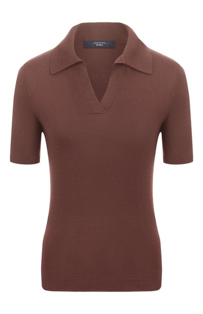 Женское поло из шелка и хлопка WEEKEND MAX MARA, арт. R0NC0L0