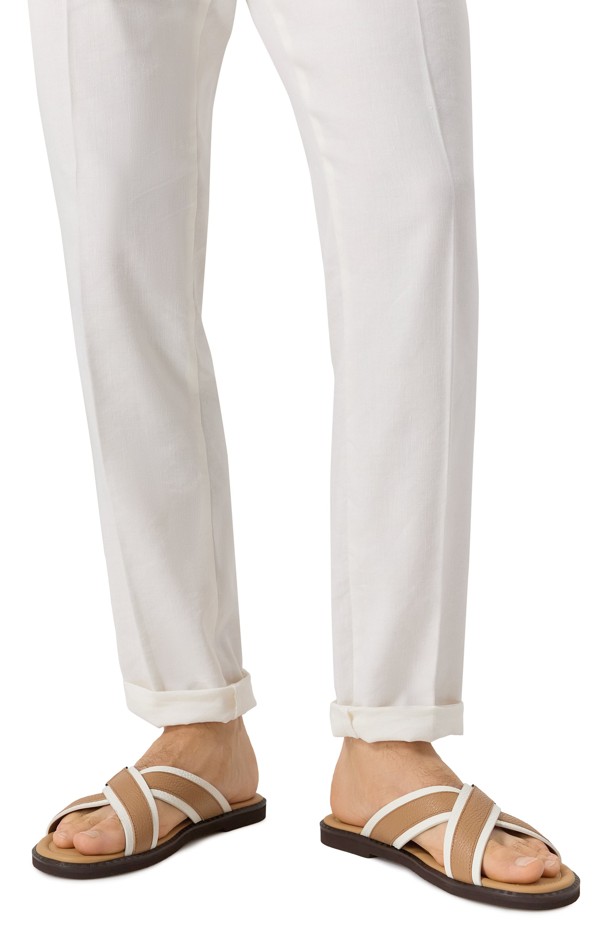 Кожаные шлепанцы ZILLI, арт. H0215AM1990VZSW04, фото 3