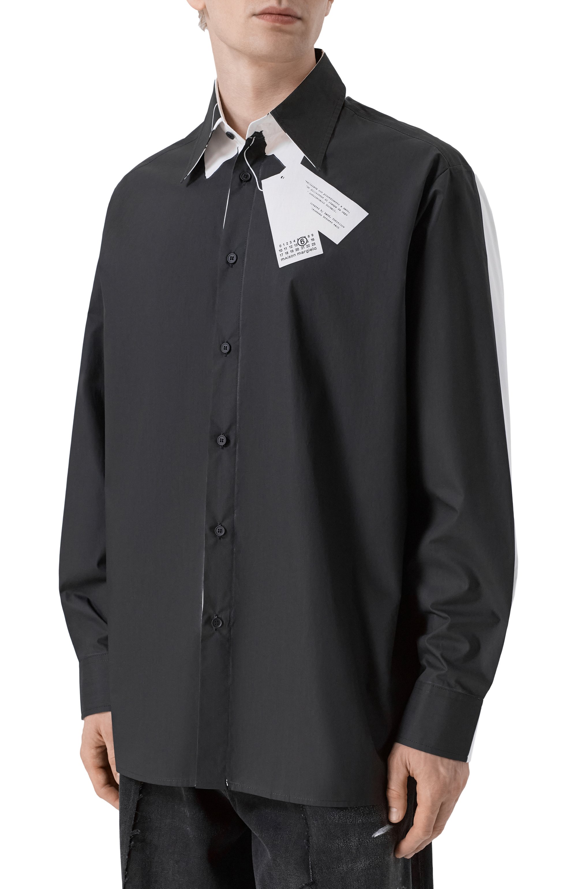 Хлопковая рубашка MM6, арт. SH2DT0028/M35256, фото 3