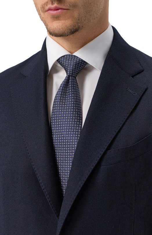 Шелковый галстук Canali 18/HJ04562 Синий  18/HJ04562 Фото 2