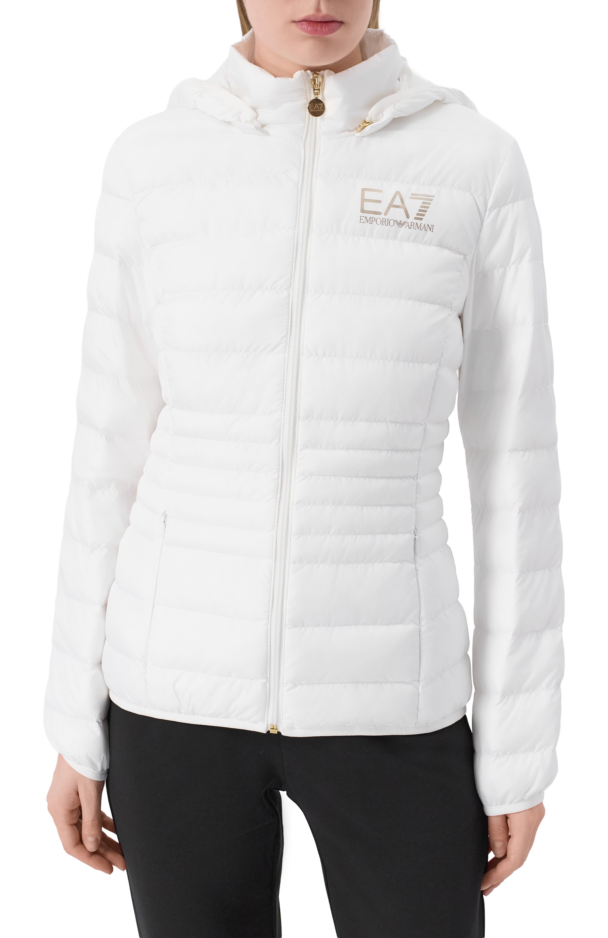 Утепленная куртка EA7 белого цвета по цене 20950 руб., арт. 8NTB23/TNF8Z, фото 3 Утепленная куртка EA7, арт. 8NTB23/TNF8Z, фото 3