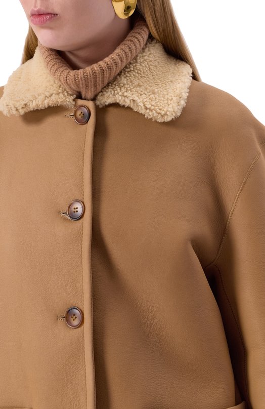 Двусторонняя дубленка Maslov SD032 Коричневый  SD032 Фото 5