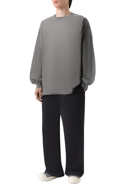 Мужская хлопковый лонгслив RICK OWENS, арт. RU01F2276/JA