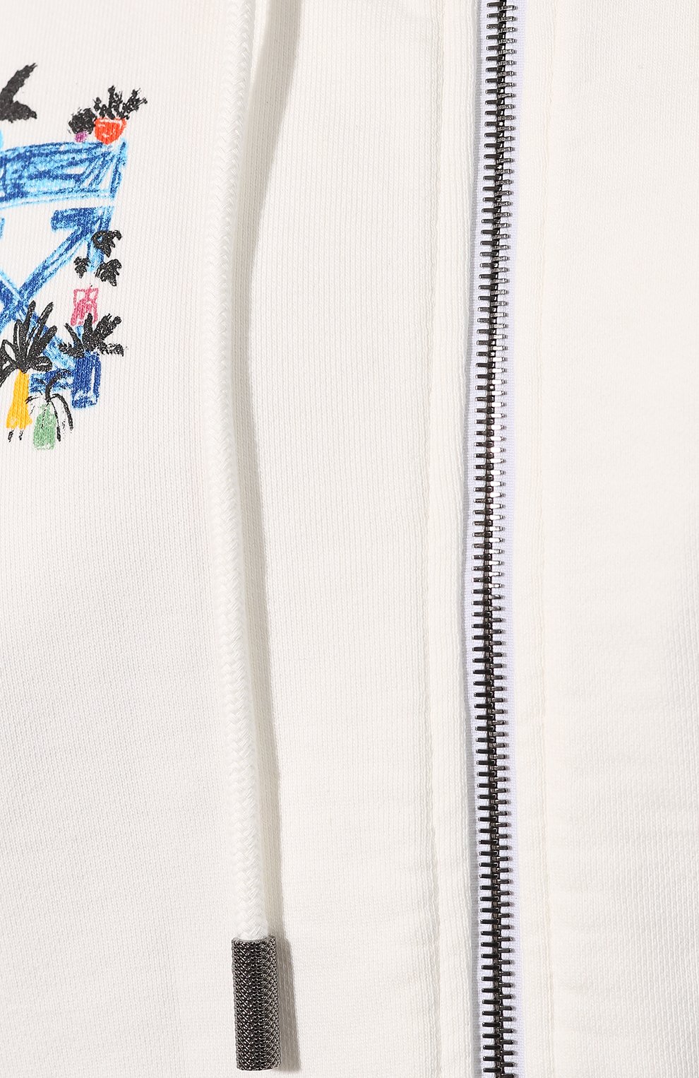 Хлопковая толстовка OFF-WHITE белого цвета по цене 42500 руб., арт. 0WBE003E190030630130, фото 5 Хлопковая толстовка OFF-WHITE, арт. 0WBE003E190030630130, фото 5