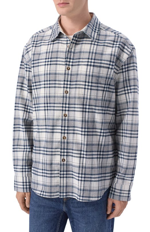 Хлопковая рубашка 12 STOREEZ 135499 Кремовый  135499 Фото 3