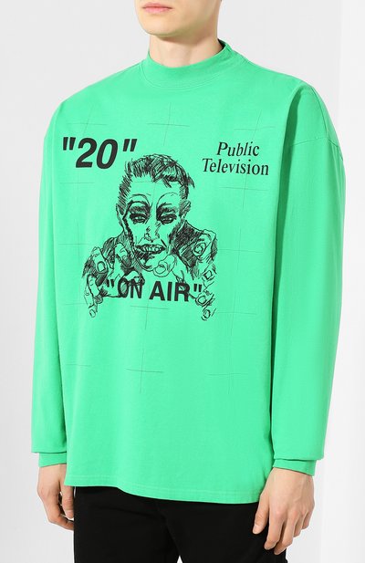 Хлопковый лонгслив OFF-WHITE, арт. 0MAB032F191850184010, фото 3