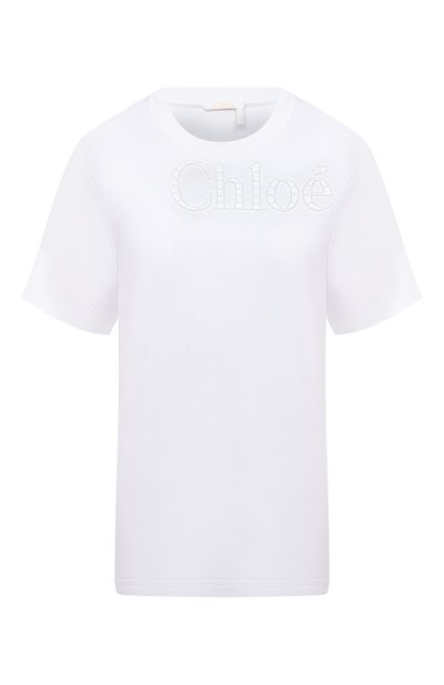 Женская хлопковая футболка CHLOÉ, арт. CHC21AJH13185