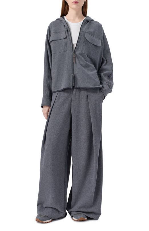 Хлопковая куртка Brunello Cucinelli MH827S0506 Серый  MH827S0506 Фото 2