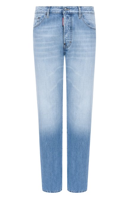 Мужские джинсы DSQUARED2 голубого цвета, арт. S71LB1609/S30309 | Фото 1 (Длина (брюки, джинсы): Стандартные; Материал сплава: Проставлено; Драгоценные камни: Проставлено; Материал внешний: Хлопок)