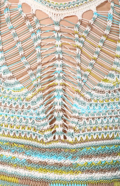 Хлопковое платье M MISSONI бирюзового цвета по цене 94300 руб., арт. 2DG00111/2K000A, фото 5 Хлопковое платье M MISSONI, арт. 2DG00111/2K000A, фото 5