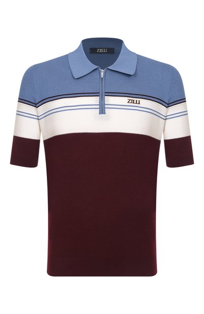 Мужская поло из хлопка и шелка ZILLI, арт. KZP002M0142VTHL00