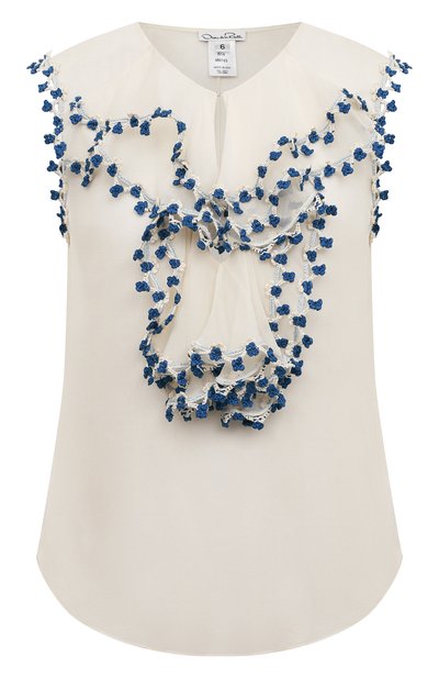 Женская шелковая блузка OSCAR DE LA RENTA, арт. 4N743IVR