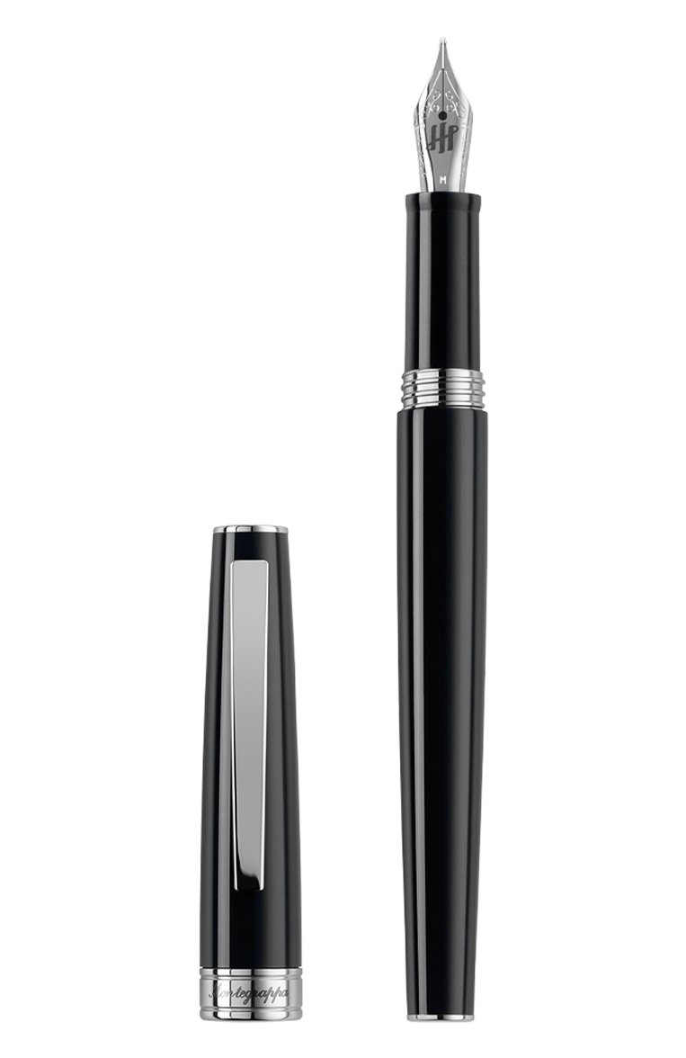 Перьевая ручка MONTEGRAPPA черного цвета, арт. ISA1R1AC | Фото 1 (Нос: Не проставлено; Региональные ограничен�ия белый список (Axapta Mercury): Не проставлено; Материал сплава: Сталь; Ограничения доставки: m-style)