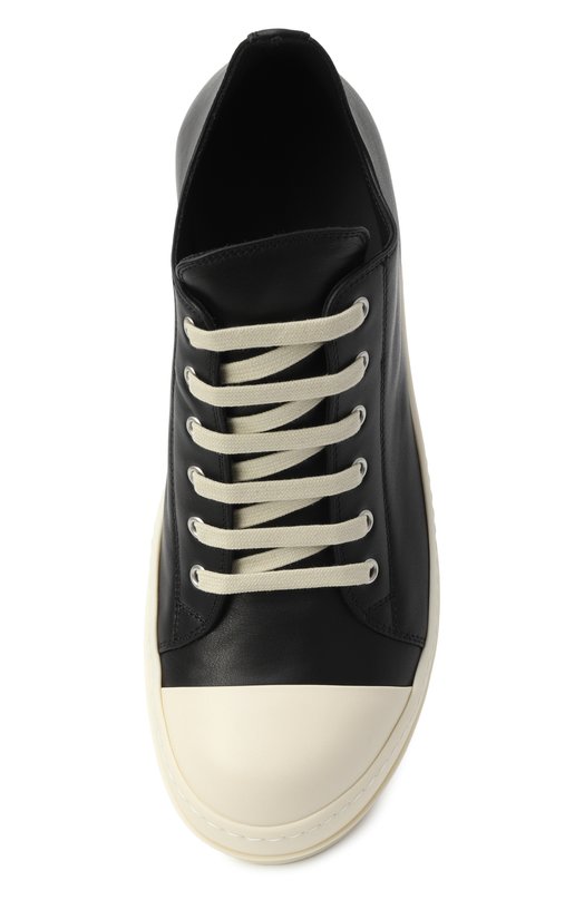 Кожаные кеды Concordians Rick Owens RU02E1891/LC0 Чёрно-белый  RU02E1891/LC0 Фото 6