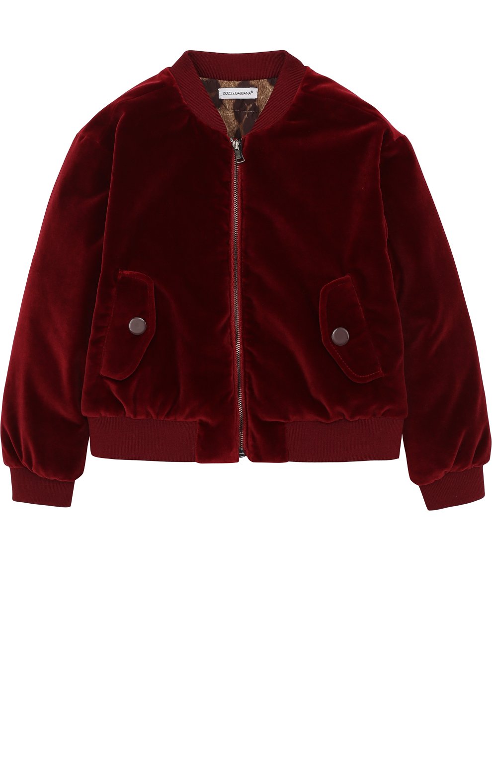 Утепленный бархатный бомбер с аппликациями DOLCE & GABBANA, арт. 0131/L5JBB6/G7LRG/2-6, фото 1