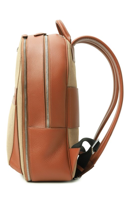 Рюкзак Rubeus Milano BACKPACK BAG MICHELANGEL0/CALFSKIN GRAN PRIX+CANVA Бежевый  BACKPACK BAG MICHELANGEL0/CALFSKIN GRAN PRIX+CANVA Фото 4