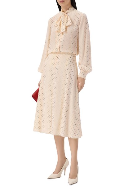 Кожаные туфли cuttie 100 VALENTINO кремового цвета по цене 113000 руб., арт. 9W2S0PZ5/DDT, фото 3 Кожаные туфли cuttie 100 VALENTINO, арт. 9W2S0PZ5/DDT, фото 3