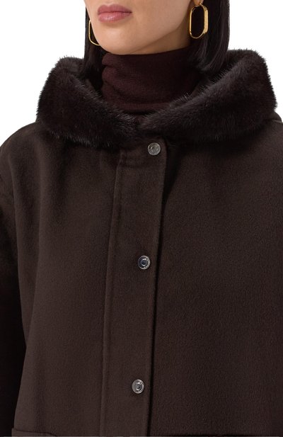 Парка из шерсти и кашемира MANZONI24, арт. 25M1574-DB1V/48, фото 5