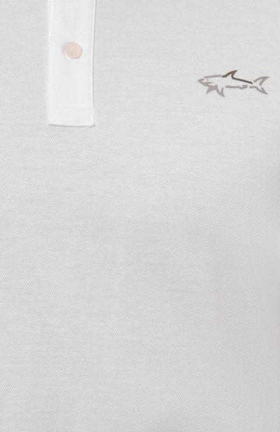 Хлопковое поло PAUL&SHARK белого цвета по цене 23000 руб., арт. 24411327/3XL-6XL, фото 5 Хлопковое поло PAUL&SHARK, арт. 24411327/3XL-6XL, фото 5