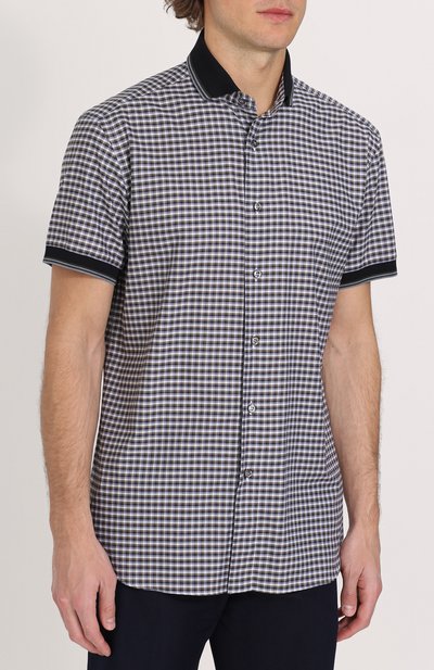 Хлопковая рубашка с короткими рукавами BRIONI, арт. SC32/P603M, фото 3