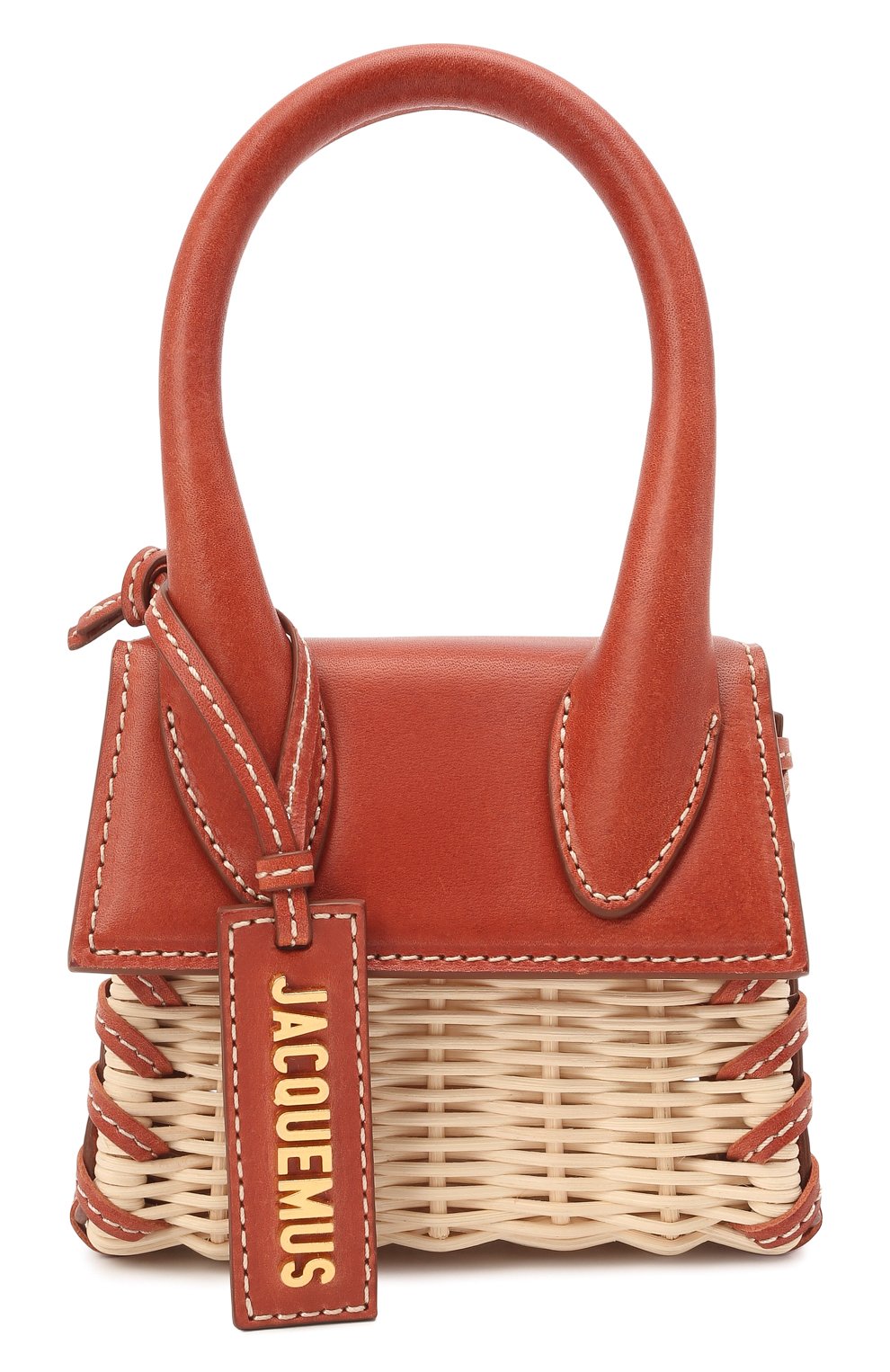 Сумка le chiquito mini JACQUEMUS оранжевого цвета по цене 83350 руб., арт. 211BA01/303490, фото 1 Сумка le chiquito mini JACQUEMUS, арт. 211BA01/303490, фото 1