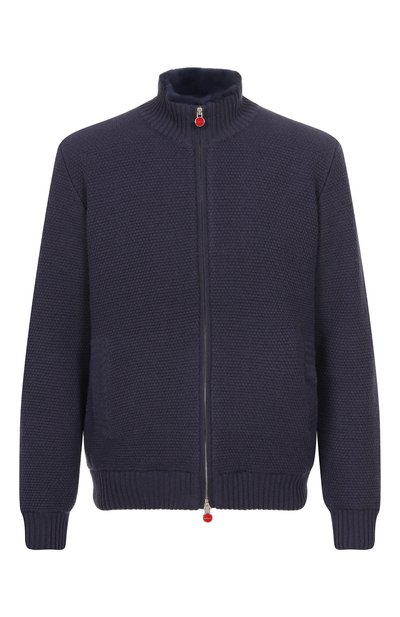 Мужской кашемировый кардиган с подкладкой из норки KITON, арт. UMK0832K326
