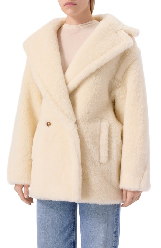 Шуба из экомеха Max Mara 0LGA Белый  0LGA Фото 3