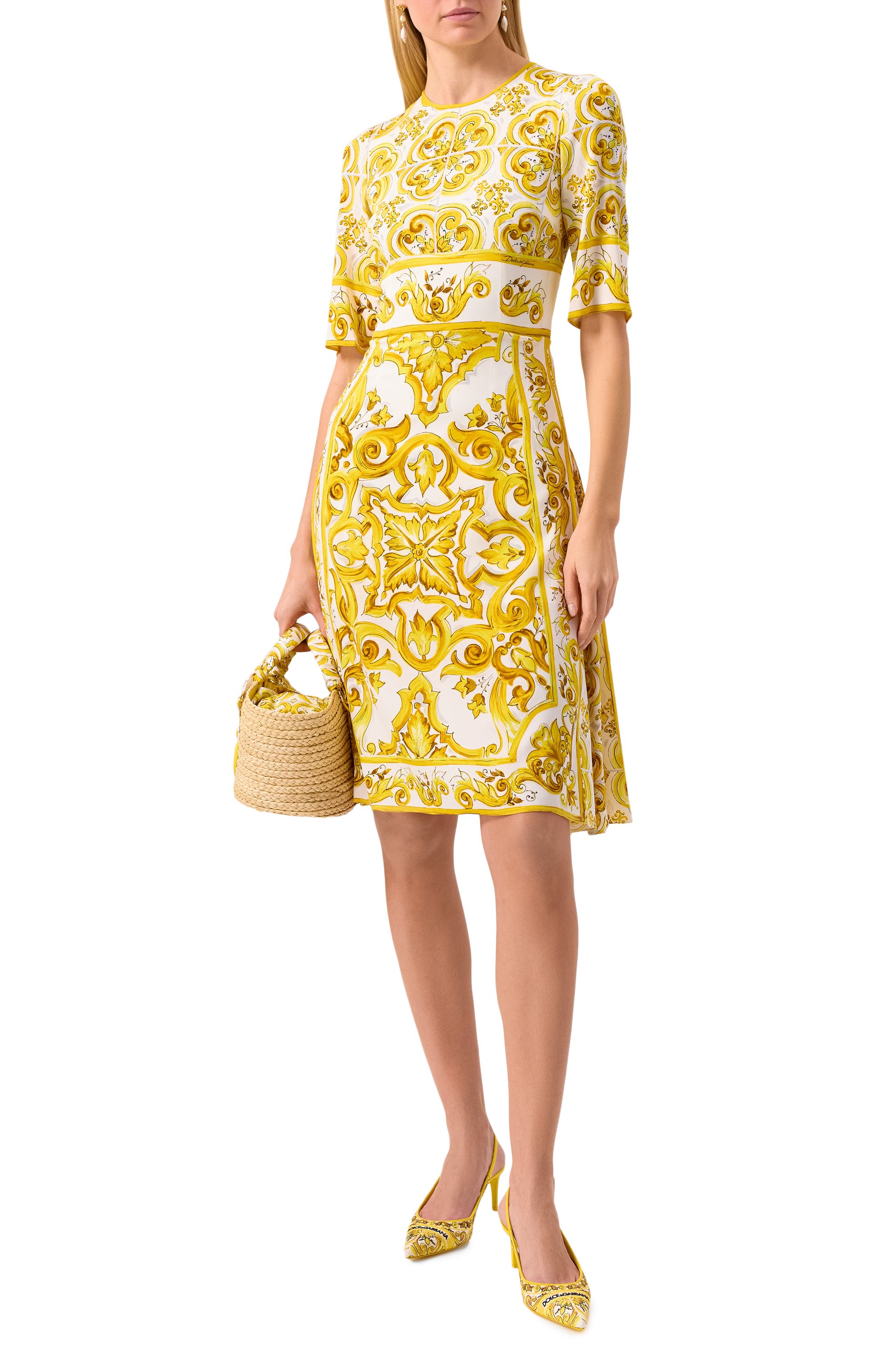 Шелковое платье DOLCE & GABBANA, арт. F6ADST/HPABL, фото 2