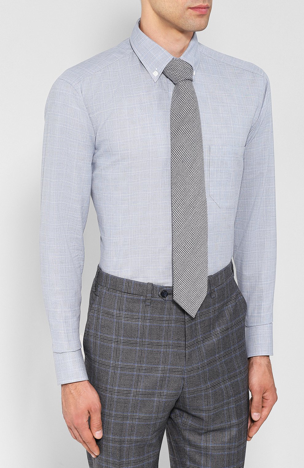 Хлопковая сорочка с воротником button down BRIONI, арт. SCAA0L/0703V, фото 4