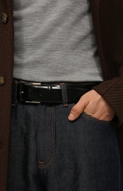 Кожаный ремень SANTONI, арт. CM40VS003C07E0BRN01, фото 2