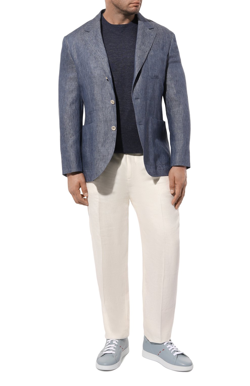 Джемпер изо льна и хлопка BRUNELLO CUCINELLI, арт. M2L00310, фото 2