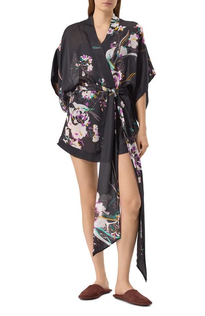 Шелковый халат CARINE GILSON, арт. PR0905-P, фото 3