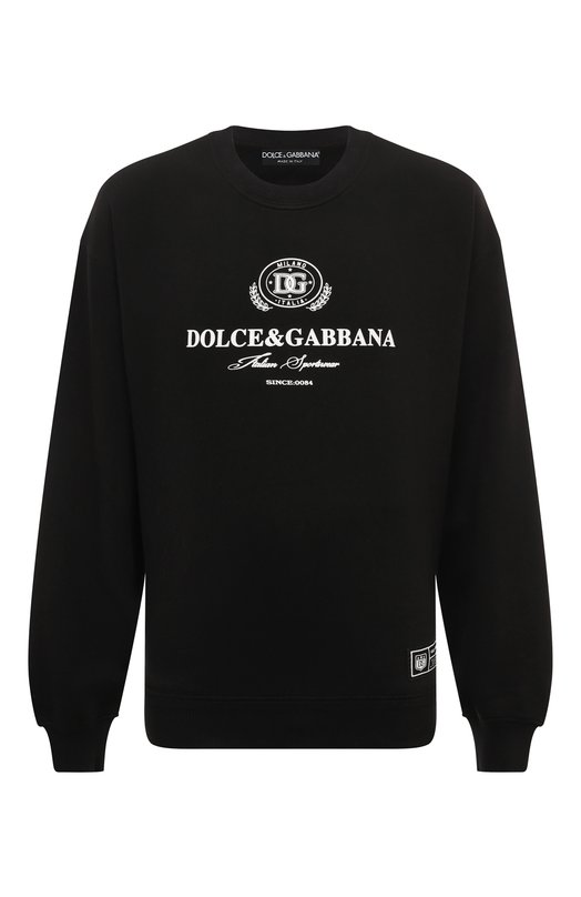 Хлопковый свитшот Dolce & Gabbana G9AHST/G7NYD Чёрный G9AHST/G7NYD