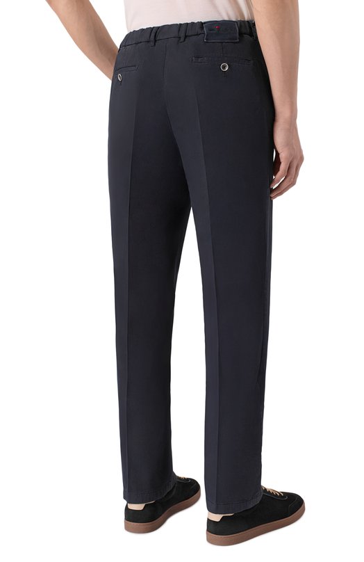 Хлопковые брюки Kiton UFPPERK0600H01 Синий  UFPPERK0600H01 Фото 4