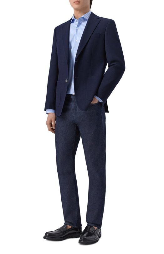 Шерстяной пиджак BOSS 50561882 Синий  50561882 Фото 2