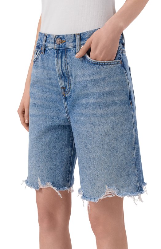 Джинсовые шорты Lola 7 For All Mankind 7U87CE35-STW Голубой  7U87CE35-STW Фото 5