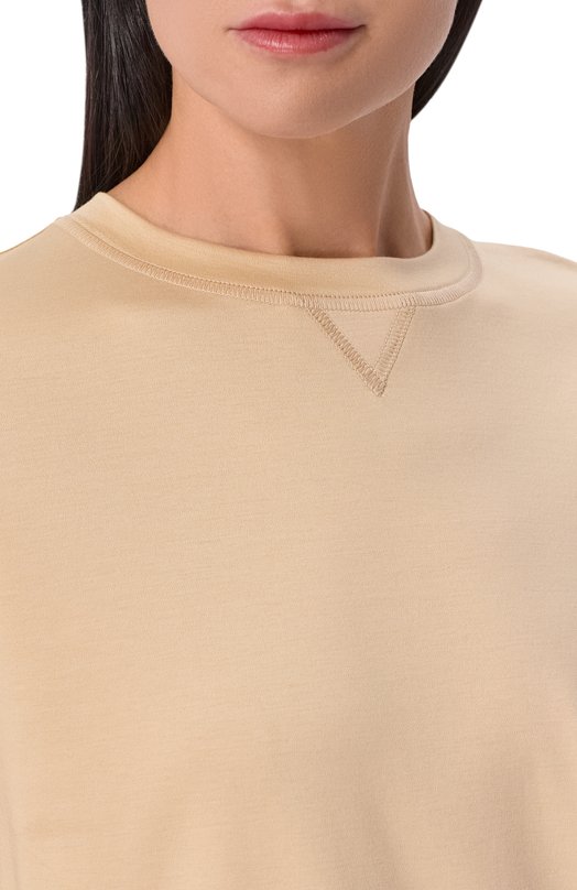 Футболка из шелка и хлопка MVST M25.2MW.H403/44627 Бежевый  M25.2MW.H403/44627 Фото 5