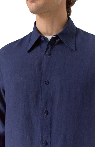 Льняная рубашка MVST темно-синего цвета по цене 61550 руб., арт. G031/3626, фото 5 Льняная рубашка MVST, арт. G031/3626, фото 5