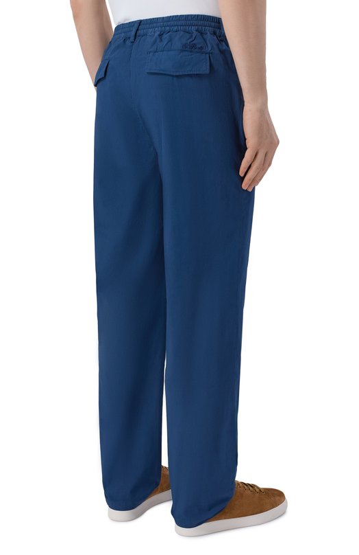 Хлопковые брюки MC2 Saint Barth REL0001-00446L/RELAIS Синий  REL0001-00446L/RELAIS Фото 4