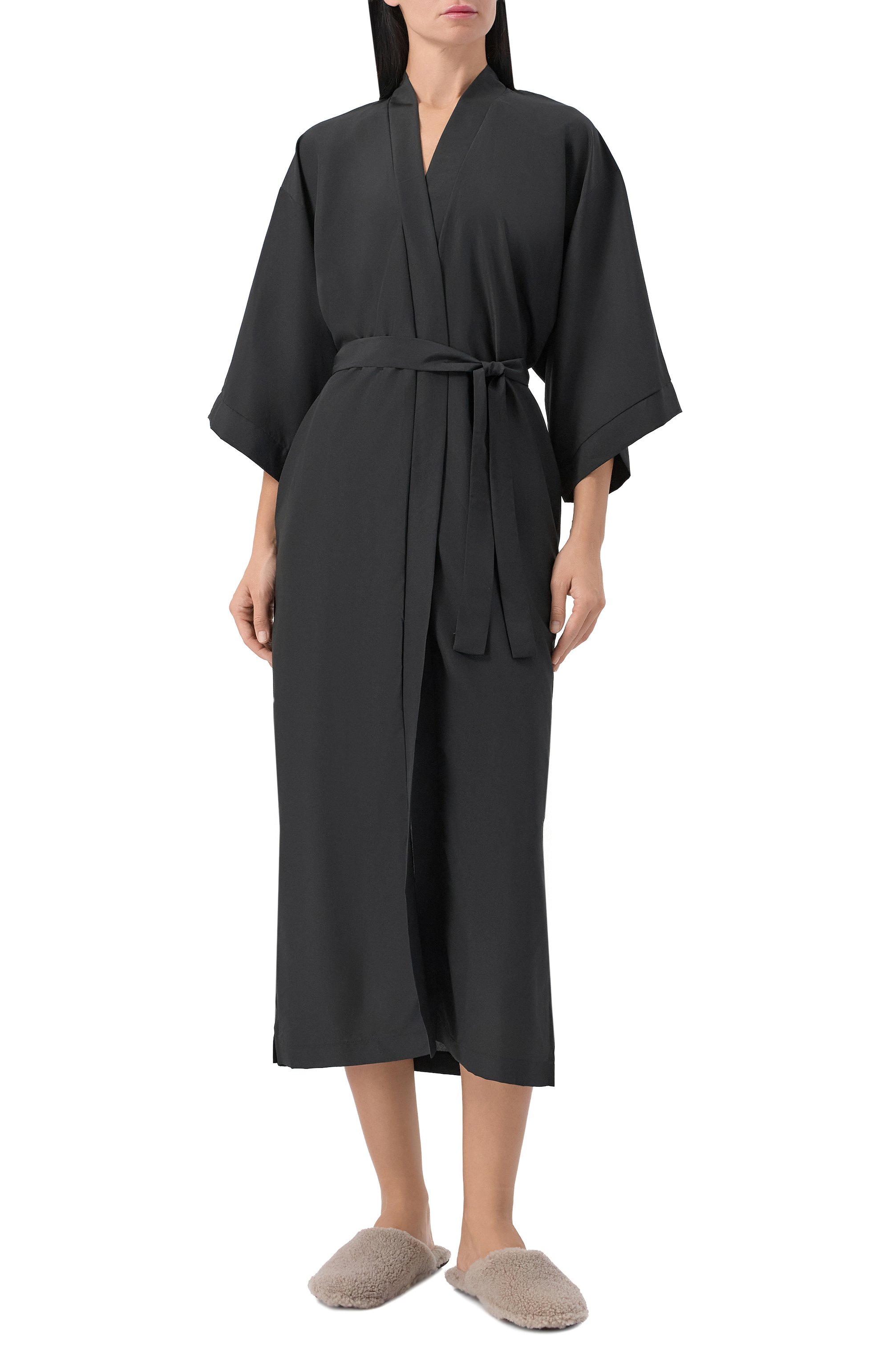 Халат SHAN черного цвета по цене 73290 руб., арт. 42618-86, фото 2 Халат SHAN, арт. 42618-86, фото 2