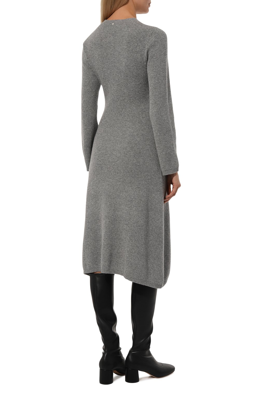 Платье из шерсти и кашемира LORENA ANTONIAZZI серого цвета по цене 82800 руб., арт. A24121AM51A/2472, фото 4 Платье из шерсти и кашемира LORENA ANTONIAZZI, арт. A24121AM51A/2472, фото 4