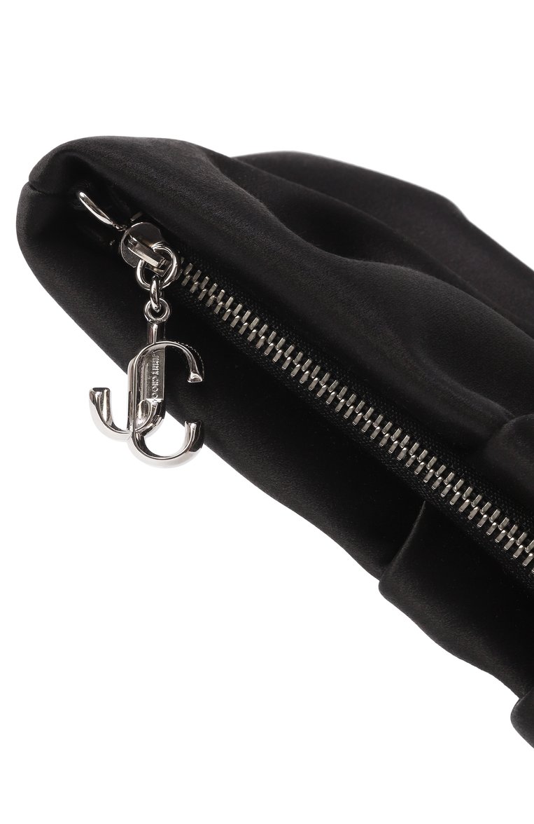 Женский клатч bonny JIMMY CHOO черного цвета, арт. B0NNY CLUTCH/SAT | Фото 3 (Материал: Текстиль; Размер: mini; Женское Кросс-КТ: Вечерняя сумка, Клатч-клатчи; Автоматизация ТО: Проставлено; Автоматизация состава: Проставлено)