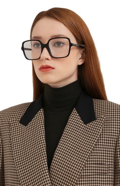 Женские оправа CELINE EYEWEAR черного цвета, арт. CL50076I 001 | Фото 2 (Региональные ограничения белый список (Axapta Mercury): �Не проставлено; Нос: Не проставлено; Тип очков: Оправа; Очки форма: Квадратные)