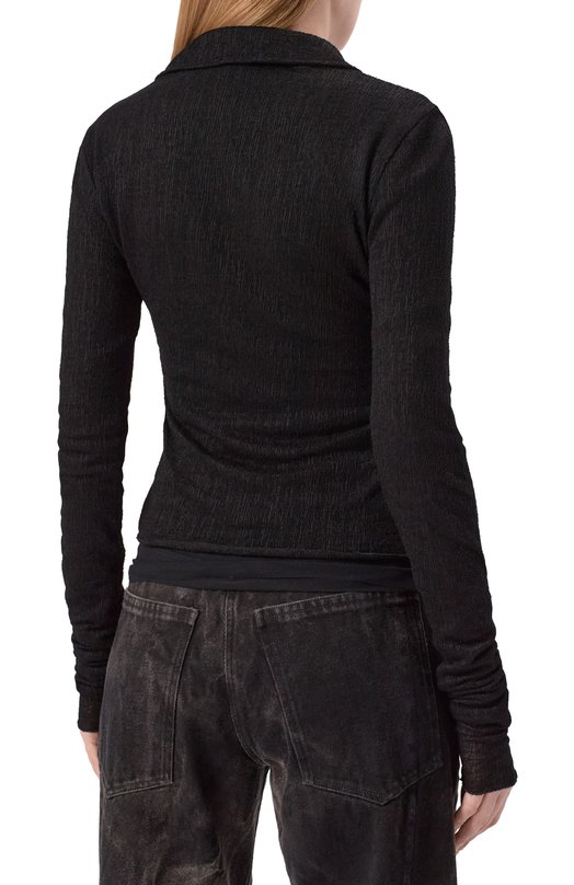 Шерстяная рубашка Ann Demeulemeester B0013581/FA619 Чёрный  B0013581/FA619 Фото 4