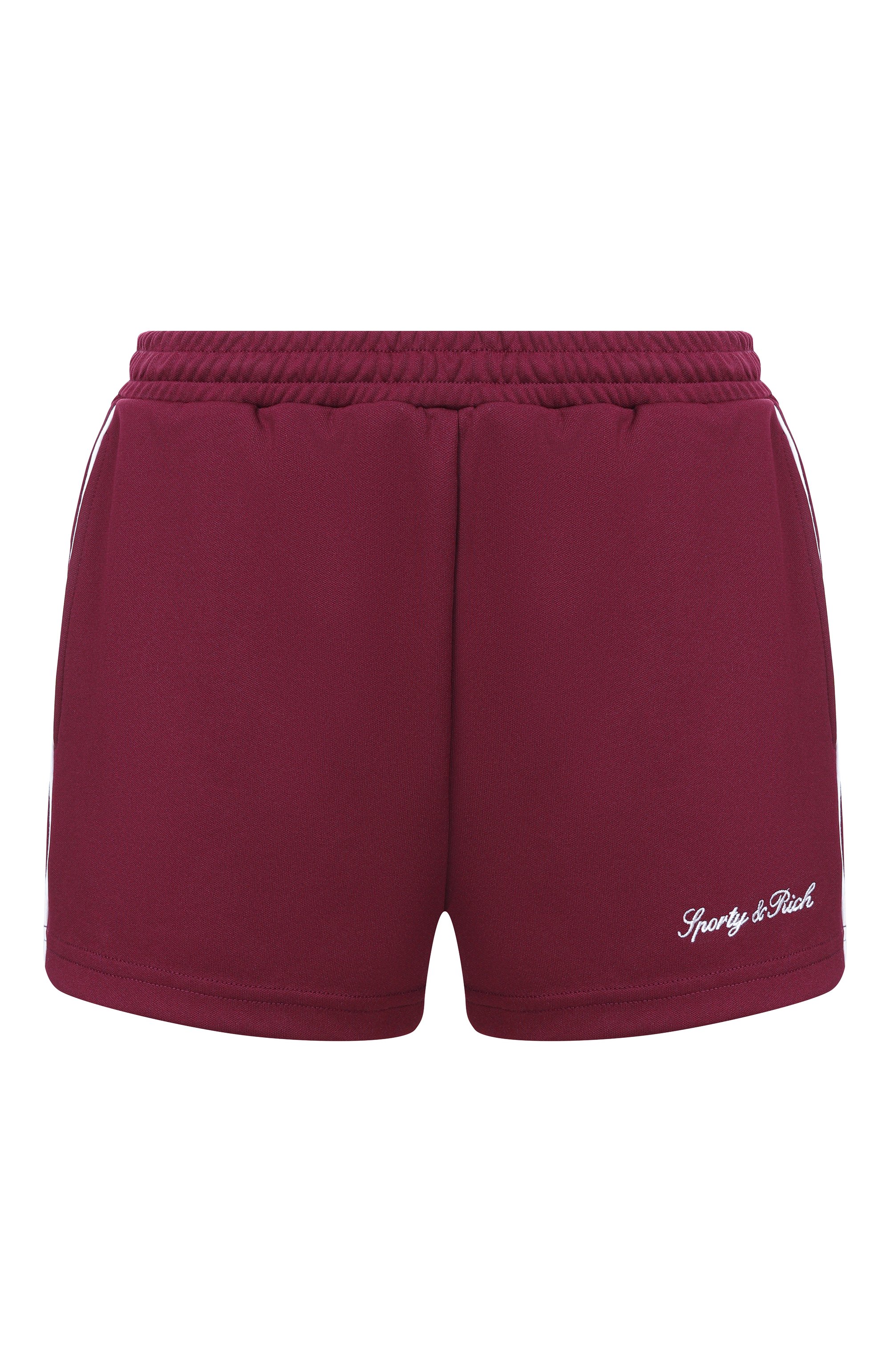Шорты SPORTY AND RICH бордового цвета по цене 24300 руб., арт. SH06175326RE45, фото 1 Шорты SPORTY AND RICH, арт. SH06175326RE45, фото 1