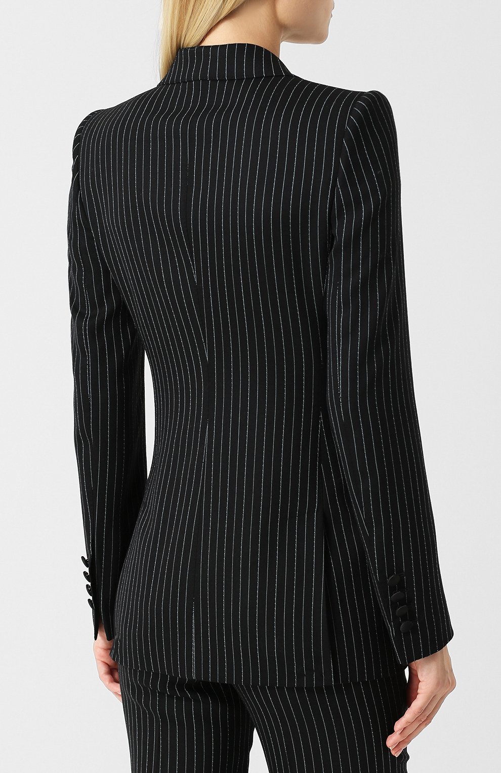 Двубортный шерстяной жакет в полоску DOLCE & GABBANA, арт. F291PT/FRBCK, фото 4
