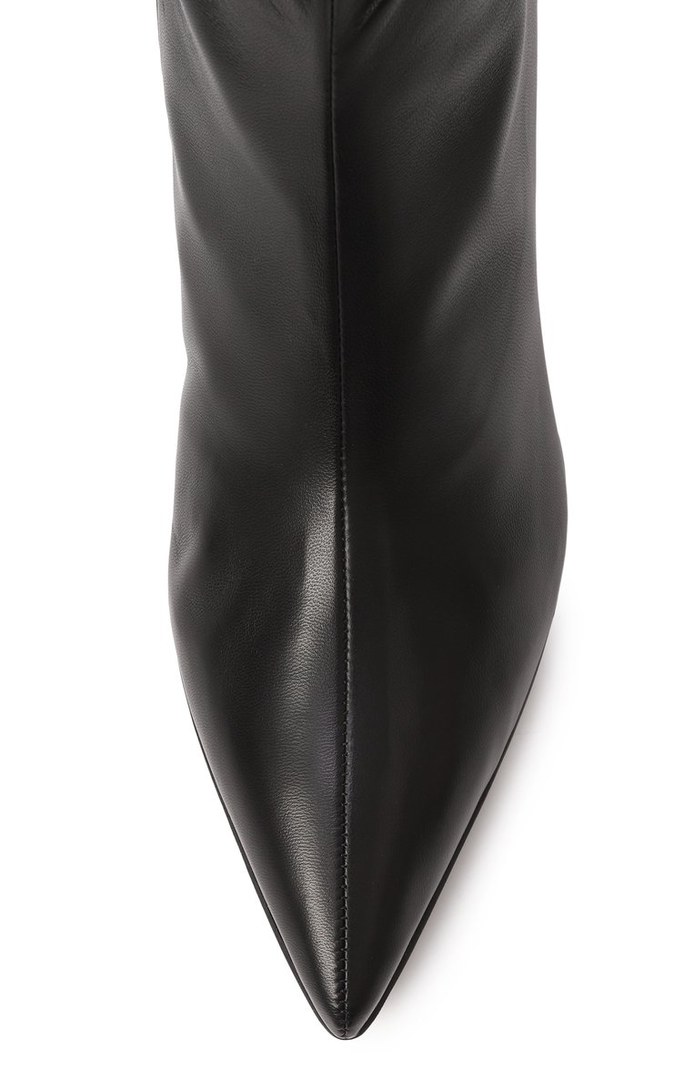 Женские кожаные ботильоны alina 55 GIANVITO ROSSI черного цвета, арт. G73273.55RIC.NAPNER0 | Фото 6 (Драгоценные камни: Проставлено; Каблук высота: Низкий; Материал сплава: Проставлено; Материал внутренний: Натуральная кожа; Материал внешний: Натуральная кожа; Подошва: Плоская; Каблук тип: Шпилька; Материал утеплителя: Без утеплителя)